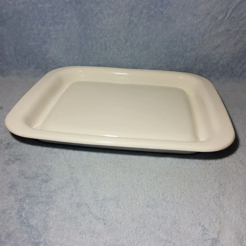 Vintage Corning Ware MW-3 Microwave Browner Grill Meat Platter Tray White 15x12